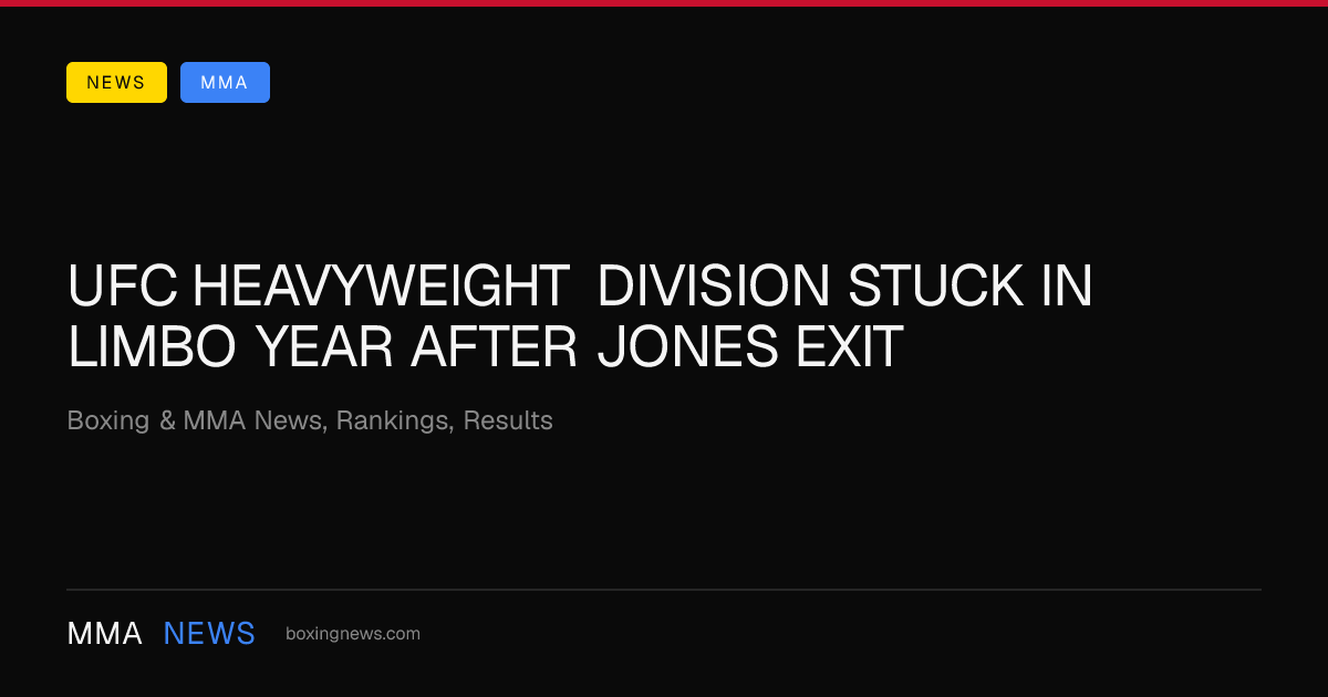 UFC heavyweight division stuck in limbo year after Jones exit