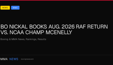 Bo Nickal books Aug. 2026 RAF return vs. NCAA champ McEnelly