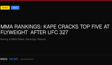 MMA Rankings: Kape Cracks Top Five at Flyweight After UFC 327