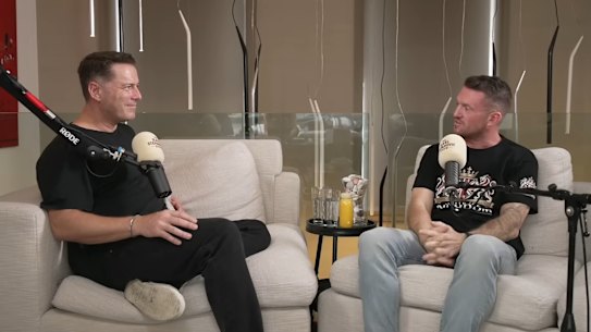 Karl Stefanovic hosts far-right UK activist Tommy Robinson on his podcast.