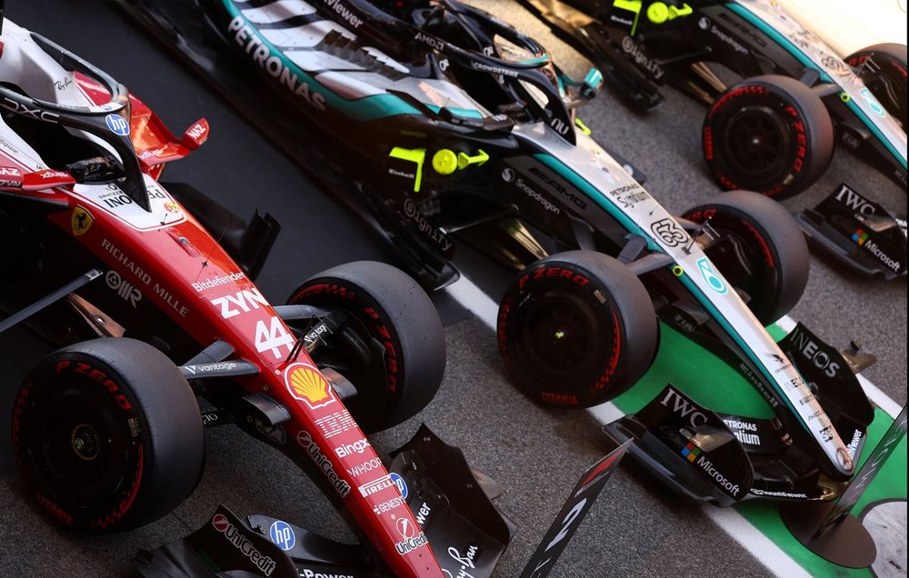 Lewis Hamilton, Ferrari, George Russell, Mercedes, Andrea Kimi Antonelli, Mercedes