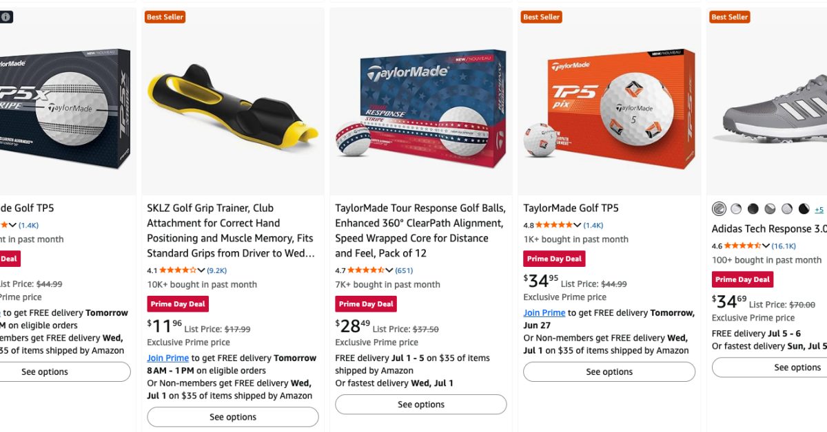 Prime Day golf deals: Up to 50% off TaylorMade, Callaway, adidas, Nike, more