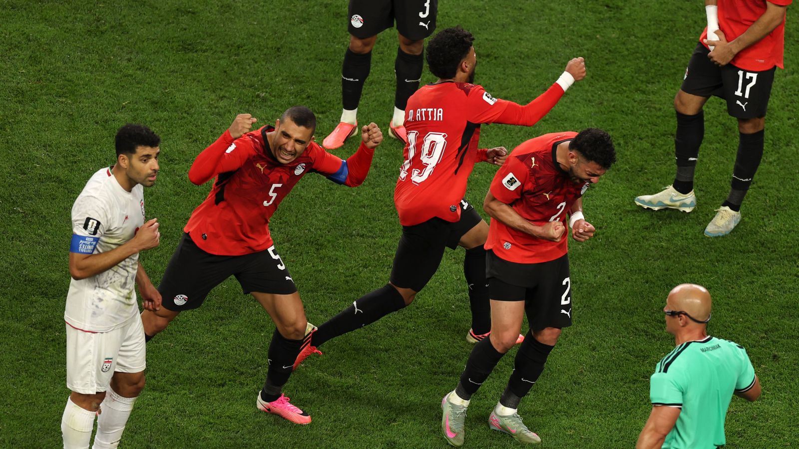 Egypt celebrate as Iran's late goal is ruled out by VAR