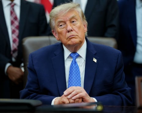 US President Donald Trump in the Oval Office.
