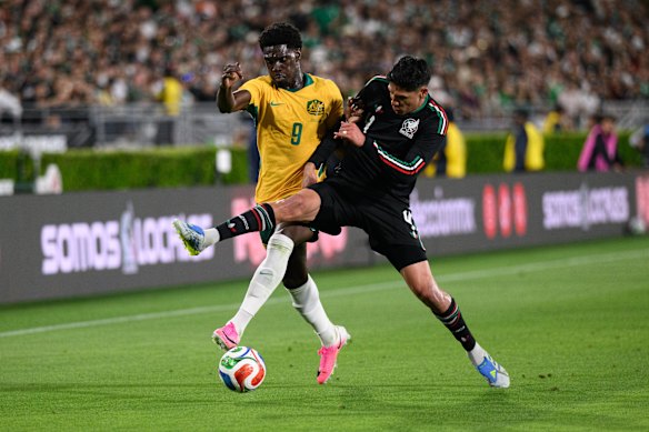 Mohamed Toure in action against Mexico.
