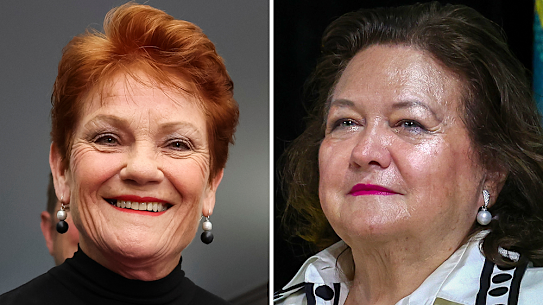 Pauline Hanson and Gina Rinehart. 