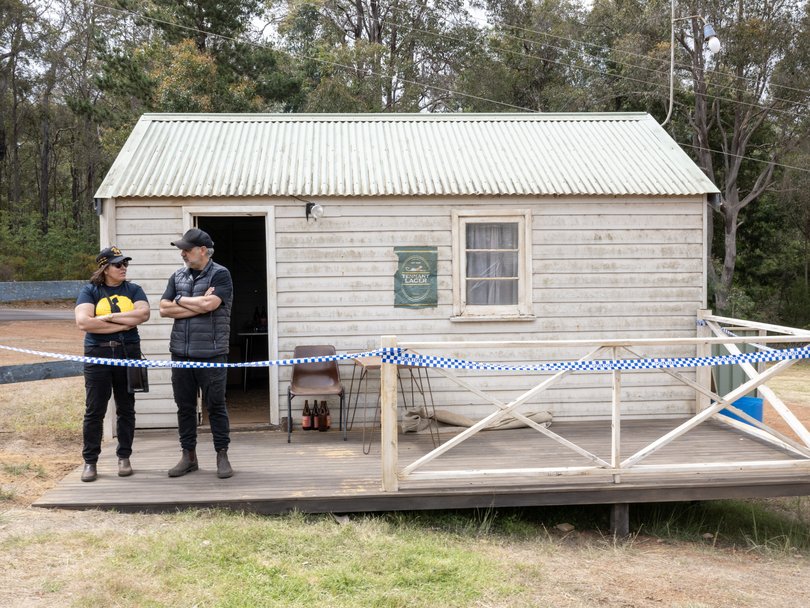 Director Jub Clerc and Director Wayne Blair on the set of Mystery Road, Origin outside Manjimump in the South West.