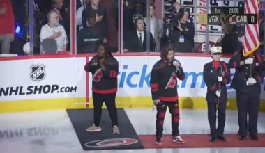 Karin Desalu | Raleigh woman interprets national anthem for hard of hearing at Hurricanes home games during Stanley Cup Final