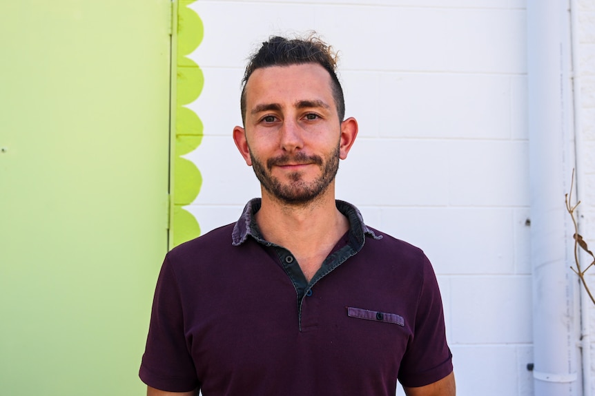 A man looking at the camera.