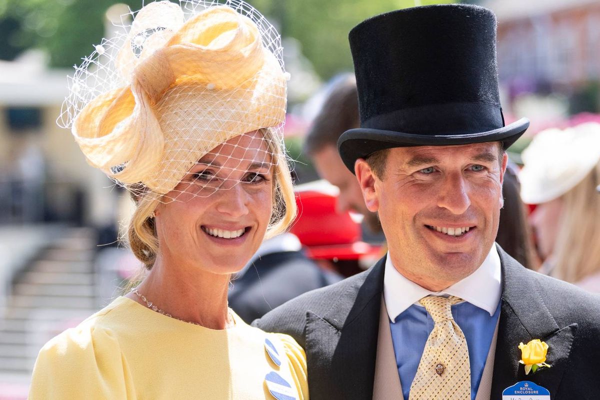 Peter Phillips and wife to be Harriet at Royal Ascot last year