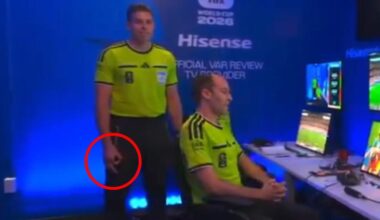 Aussie World Cup referee Shaun Evans in hot water for hand gesture on live TV