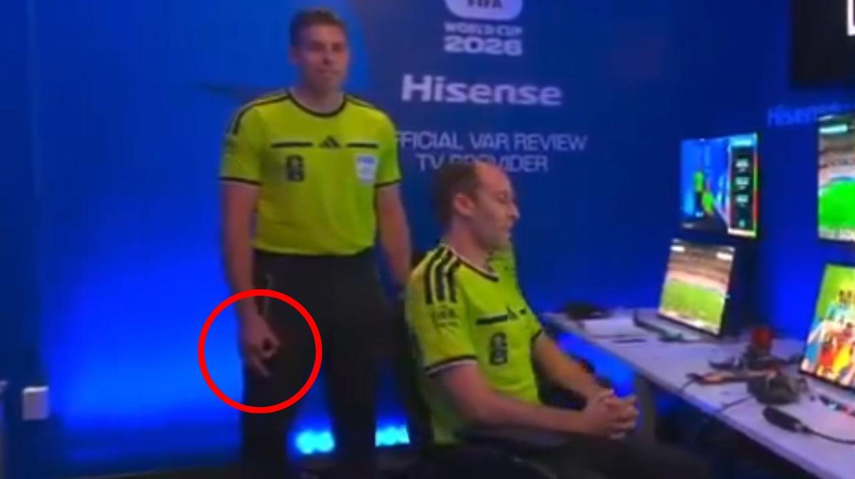 Aussie World Cup referee Shaun Evans in hot water for hand gesture on live TV