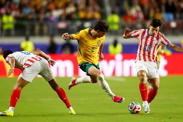 Jordan Bos was a constant threat for the Socceroos.