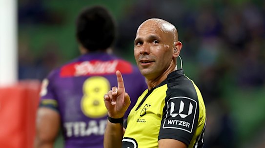 NRL referee Ashley Klein.