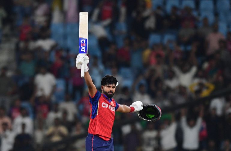 Shreyas Iyer is the new captain of India's T20 international squad [Abhijit Addya/Reuters]