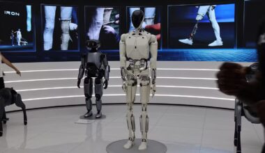 The humanoid robot Iron on display at Xpeng