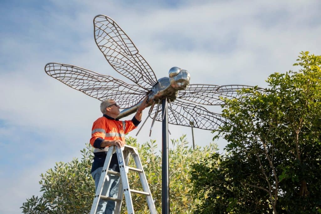 Kevin Dekker public art dragonfly