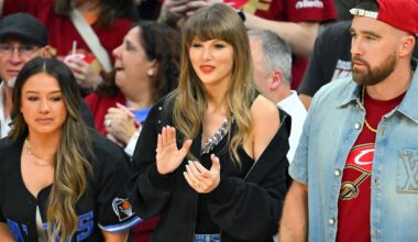Taylor Swift, Timothee Chalamet, Adam Sandler Among Celebrities in Videos at Knicks vs. Spurs Game 4