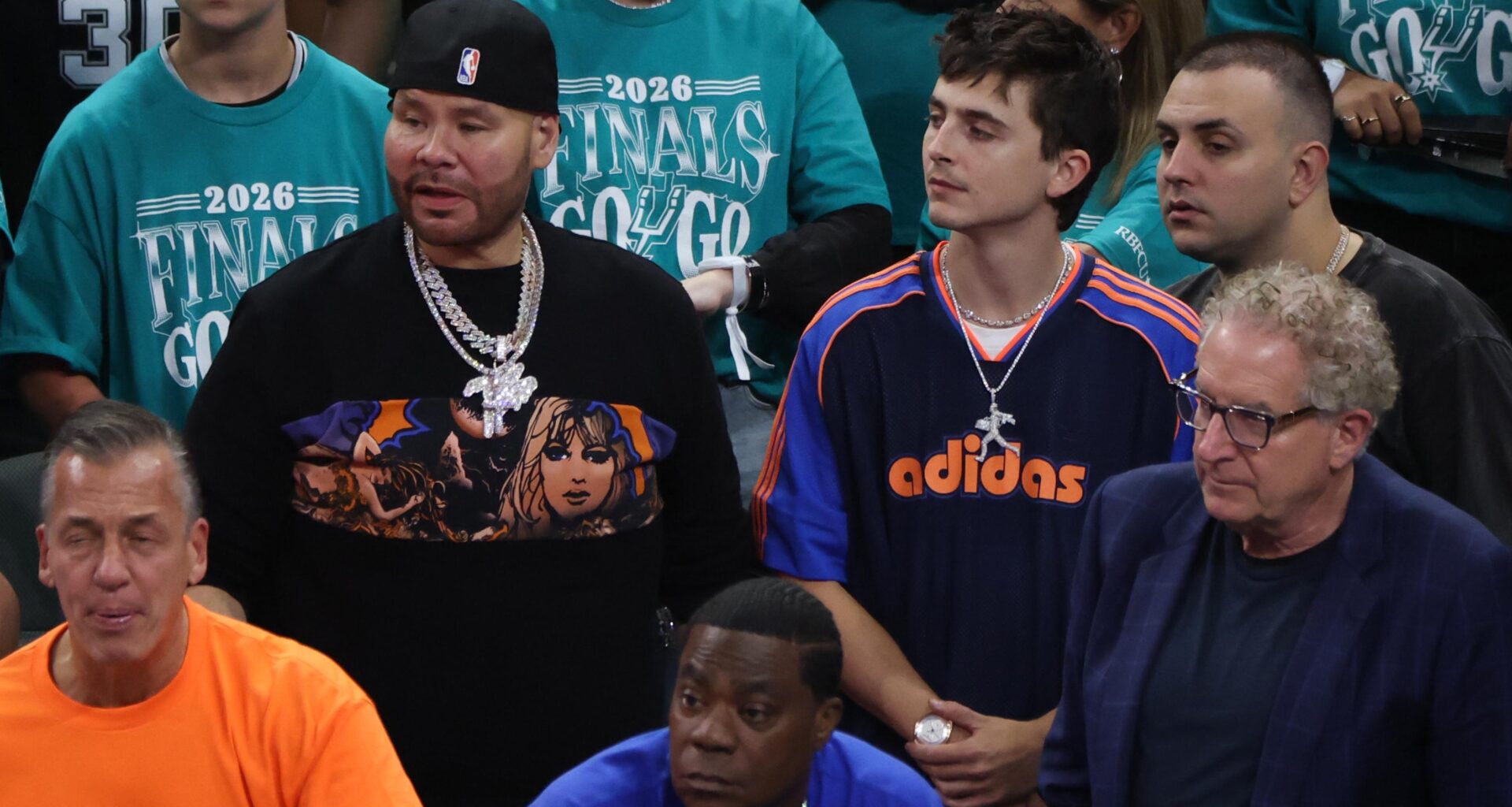 Timothee Chalamet, Fat Joe Celebrate in Airport Video After NBA Finals Game 2, 'Knicks in 4'