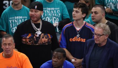 Timothee Chalamet, Fat Joe Celebrate in Airport Video After NBA Finals Game 2, 'Knicks in 4'