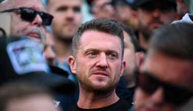 Tommy Robinson meets Elon Musk’s father in Moscow hotel