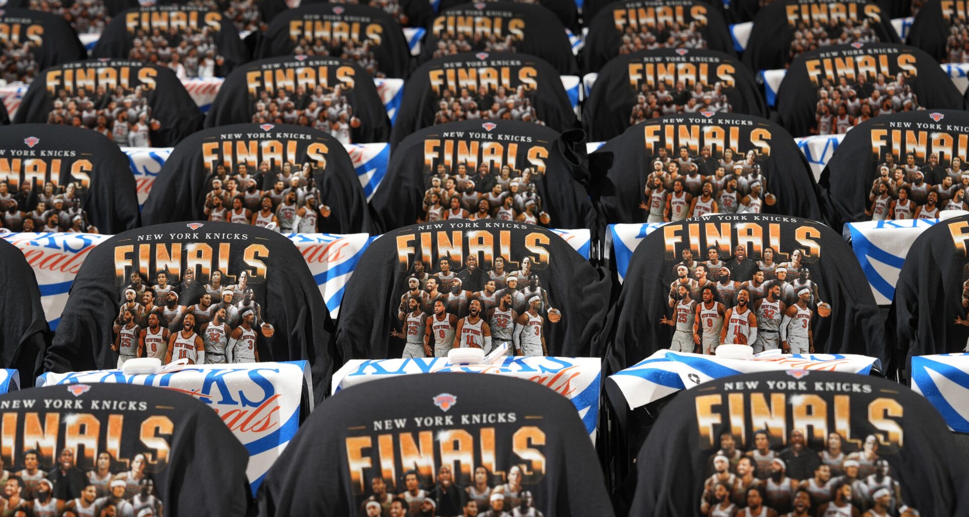 Check Out Knicks Shirts Given to All Fans at MSG for NBA Finals Game 3 vs. Spurs in Photos