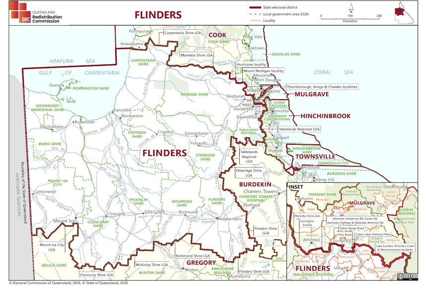 Map of Flinders electoral boundary