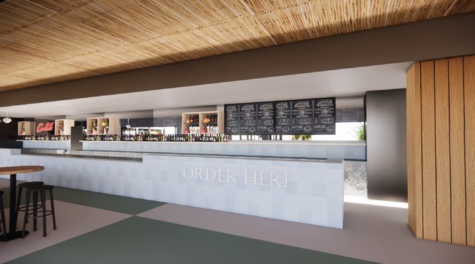 The redesign includes all new furnishings, food and bar area and sport entertainment media systems.