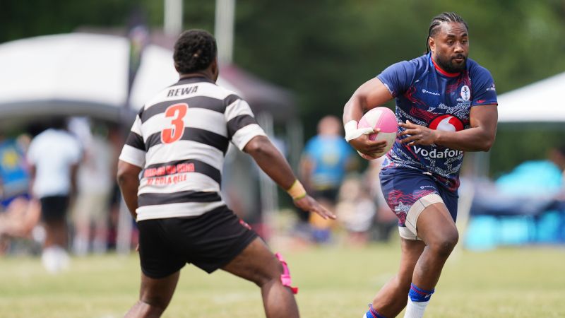 UK Armed Forces men's and women's rugby lift trophies at National Pub 7's