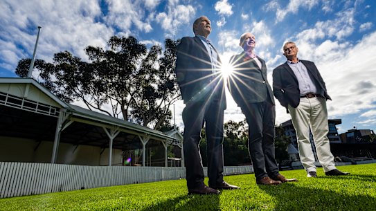 Kevin Curran, Jim Peters and Tony Corrigan remember the late Neale Daniher. Peters and Corrigan were teammates of Daniher at Newman College. Curran was his coach.
