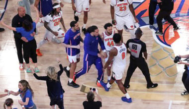 Jaylen Brown, the basketball world and even WWE's Danhausen react to Knicks' historic Game 4 win: 'OG Anunoby is different'