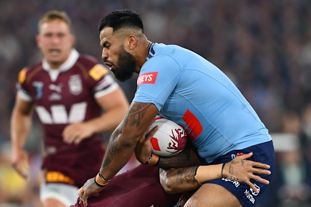 Payne Haas had a tough night for NSW.