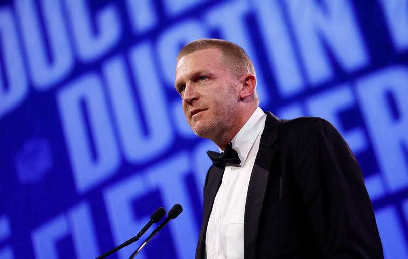 MELBOURNE, AUSTRALIA - JUNE 09: Dustin Fletcher - Hall of Fame inductee during the 2026 Australian Football Hall of Fame at Crown Palladium on June 9, 2026 in Melbourne, Australia. (Photo by Michael Willson/AFL Photos via Getty Images)
