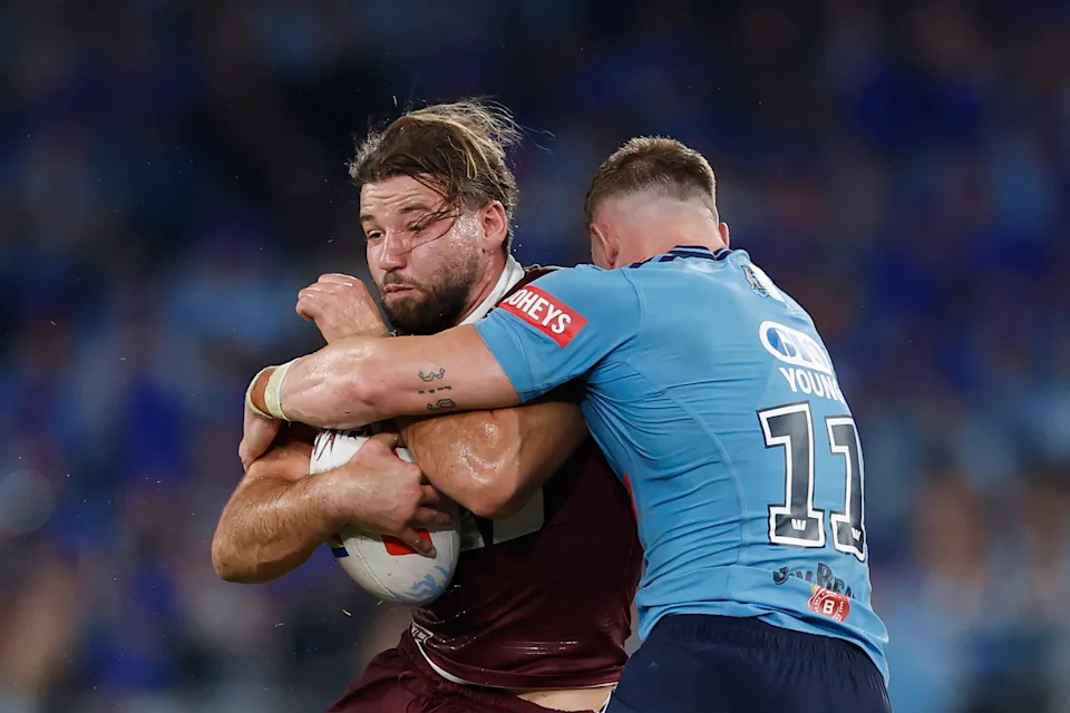 Seen here, Queensland Maroons Origin forward Patrick Carrigan.