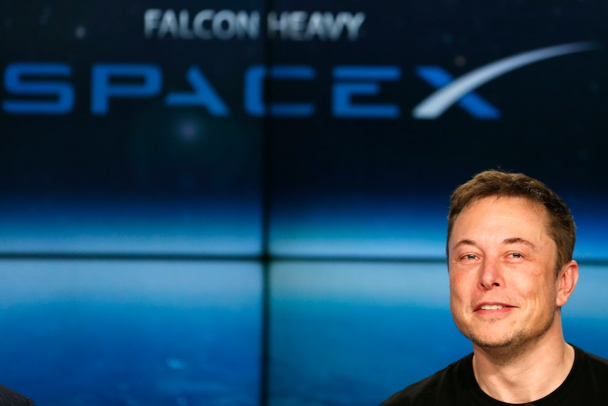 SpaceX founder Elon Musk speaks at a press conference