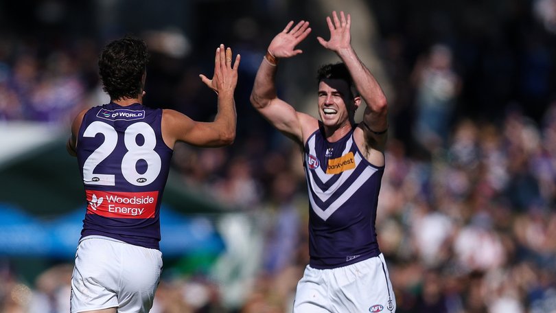 Neil Erasmus and Andrew Brayshaw celebrate