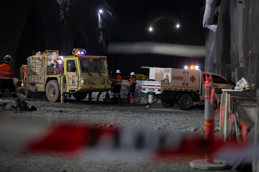 vehicles in a tunnel