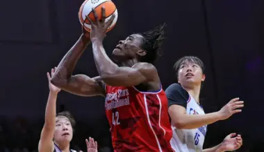 Buba Aisha Ezzine of Seika Girls’ High School scored a match-high 53 points against Yangming High School in the NBA Rising Stars Invitational girls final at OCBC Arena on June 28.