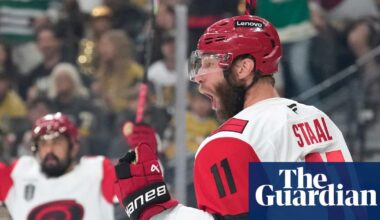 Staal’s belly-flop winner lifts Hurricanes past Vegas to level Stanley Cup final | Stanley Cup
