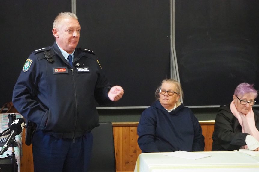 Police officer speaking