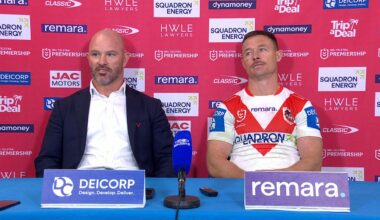 NRL 2026: Interim coach Dean Young reviews St George Illawarra Dragons performance against Sharks, Jaydn Su’A injury update, nrl news