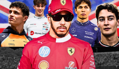 british gp, silverstone, lewis hamilton, lando norris, alex albon, george russell, ollie bearman, graphic