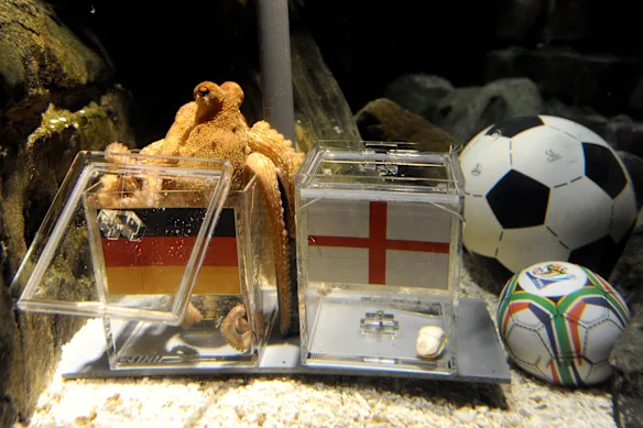 Paul the octopus predicted a German win over England at the 2010 World Cup.