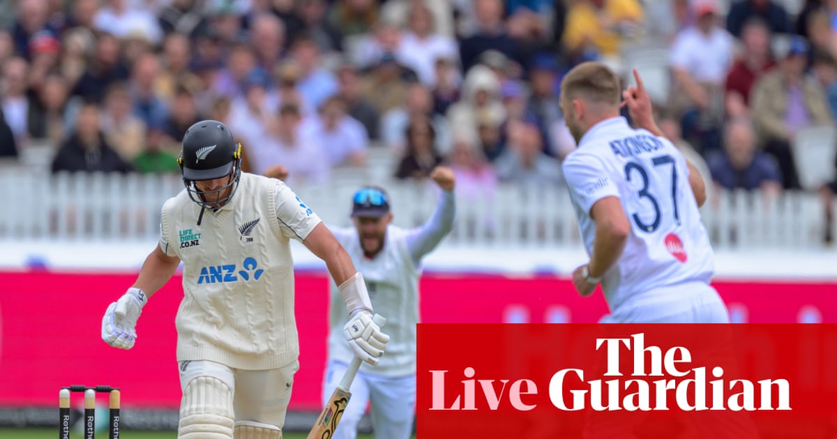 England v New Zealand: first cricket Test, day four – live | England v New Zealand 2026