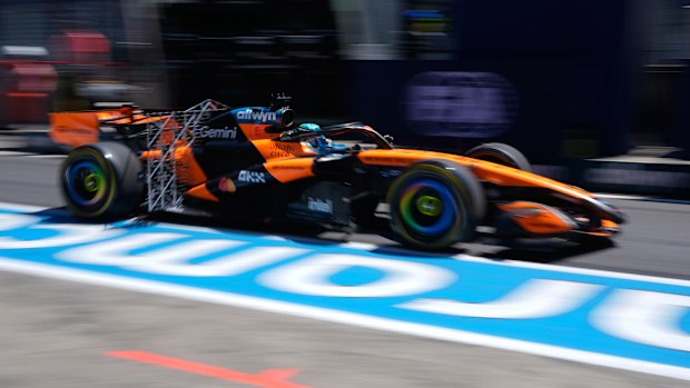 Oscar Piastri during practice in Austria.