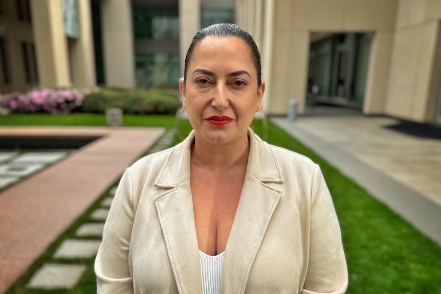 Parkinson's Australia CEO Olivia Nassaris at Parliament House, September 2024.