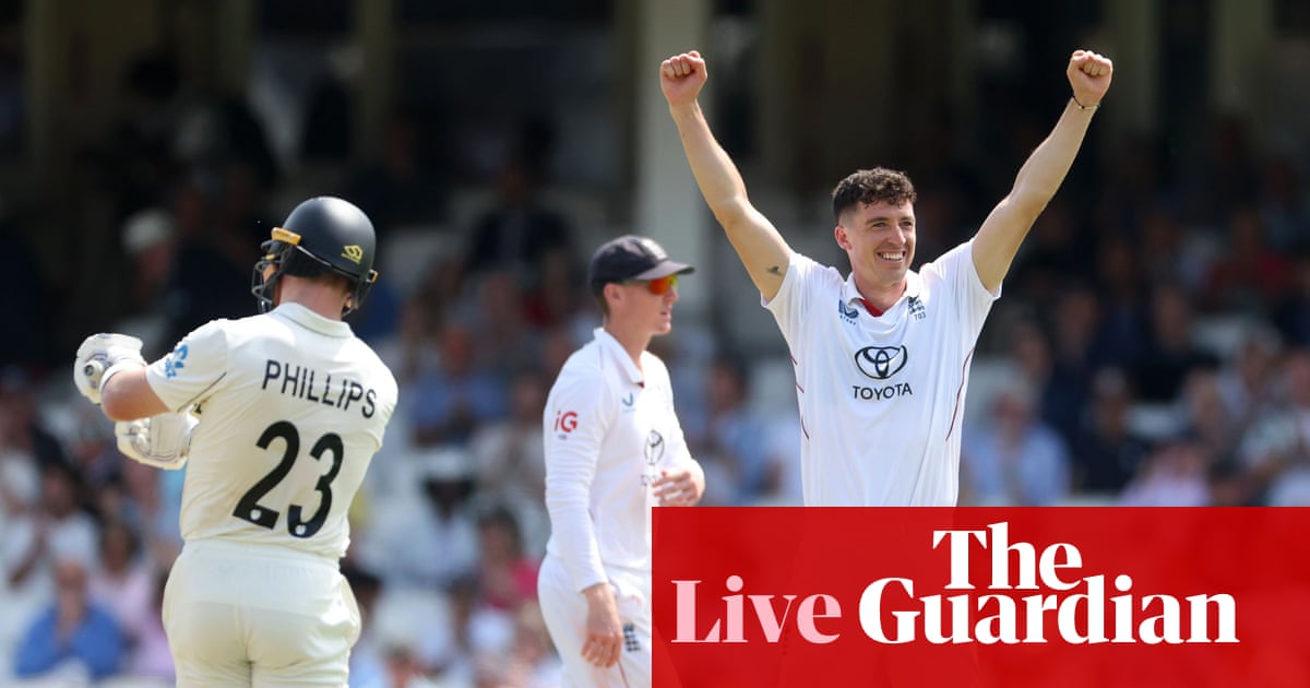 England v New Zealand: second men’s Test, day two – live | England v New Zealand 2026