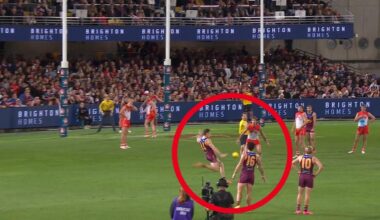 AFL concede umpire error on controversial play-on call to rob Logan Morris of a goal