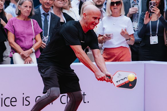 Tennis great and pickleball enthusiast Andre Agassi.