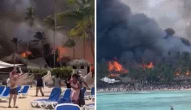 Guests flee massive fire at beach resort in Dominican Republic
